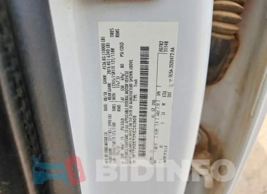 1FT7W2BT9KEC62606 Photo# 12