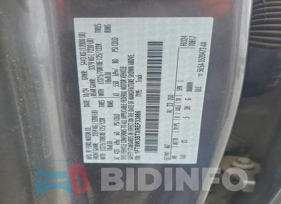 1FT8W3BTXREF33886 Photo# 12