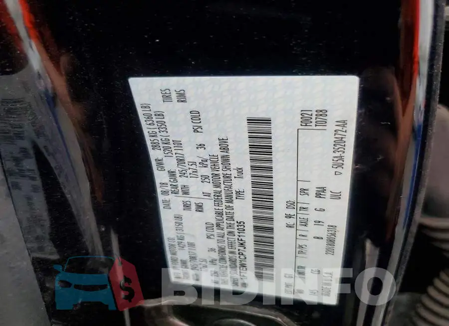 1FTEW1CP7JKF11035 Photo# 13