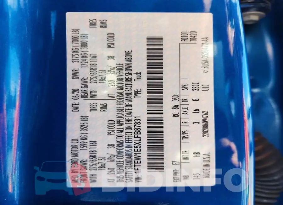 1FTEW1E5XLFB87831 Photo# 13