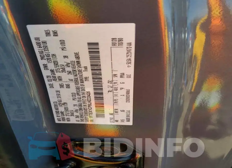 1FTEX1CP8LKE33428 Photo# 12