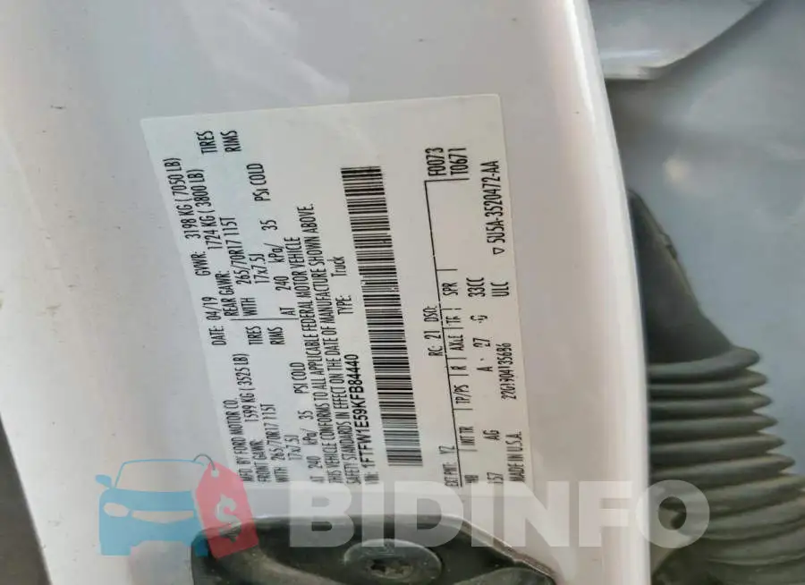 1FTFW1E59KFB84440 Photo# 12