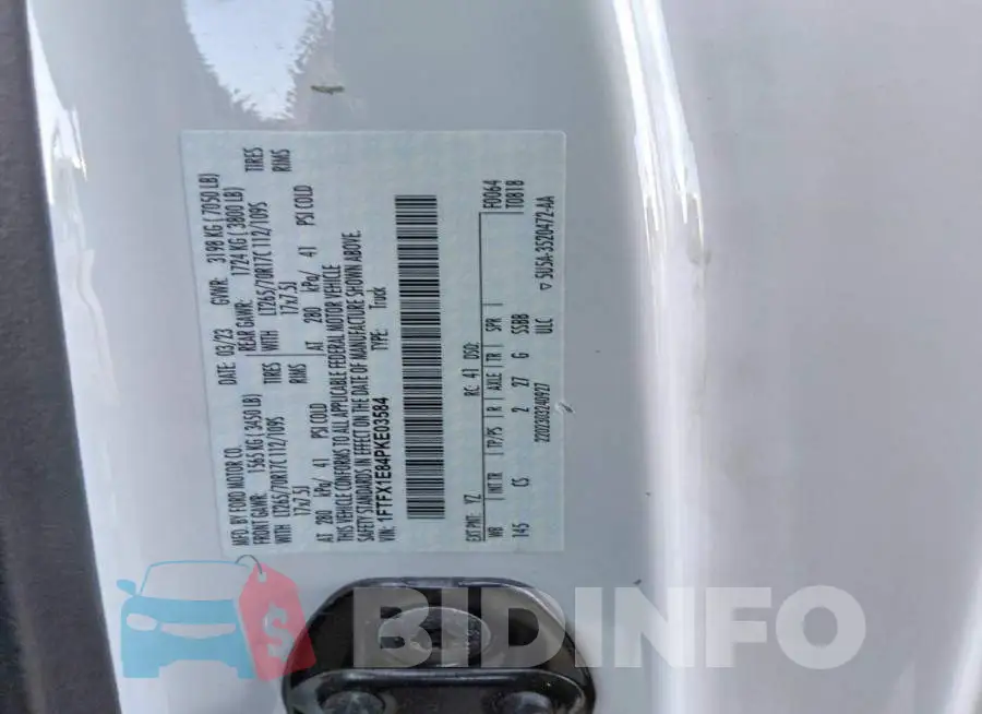 1FTFX1E84PKE03584 Photo# 13