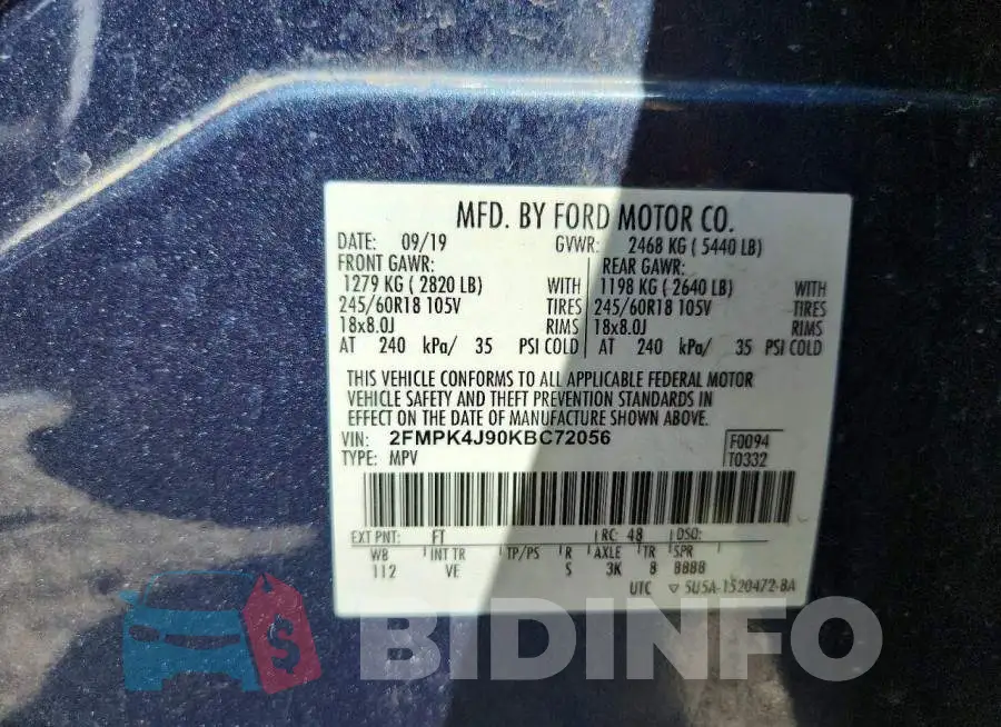 2FMPK4J90KBC72056 Photo# 12
