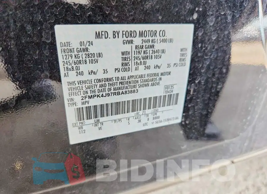 2FMPK4J97RBA83883 Photo# 12