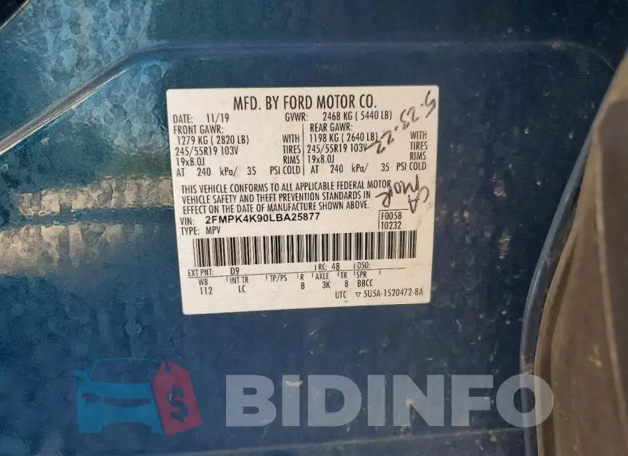 2FMPK4K90LBA25877 Photo# 13