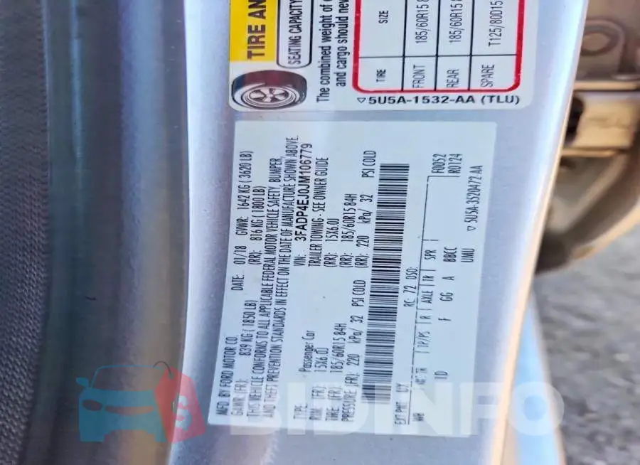 3FADP4EJ0JM106779 Photo# 12