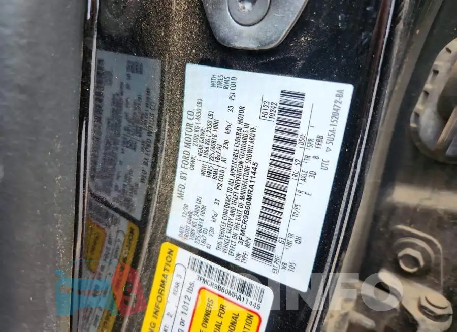 3FMCR9B60MRA11445 Photo# 13