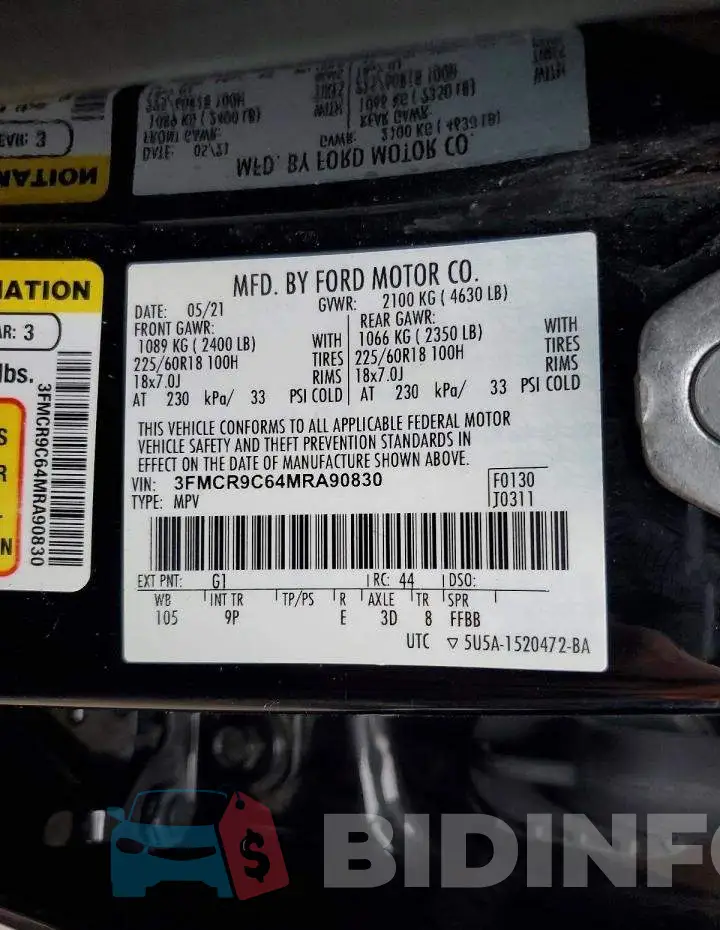 3FMCR9C64MRA90830 Photo# 13