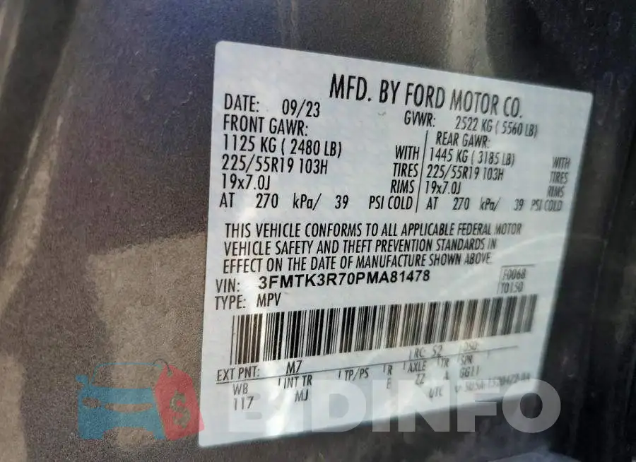 3FMTK3R70PMA81478 Photo# 12