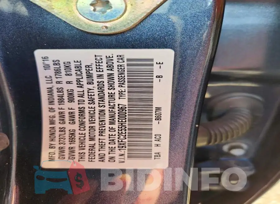 19XFC2E55HE000967 Photo# 12