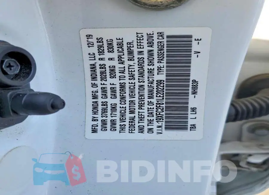 19XFC2F81LE202299 Photo# 13