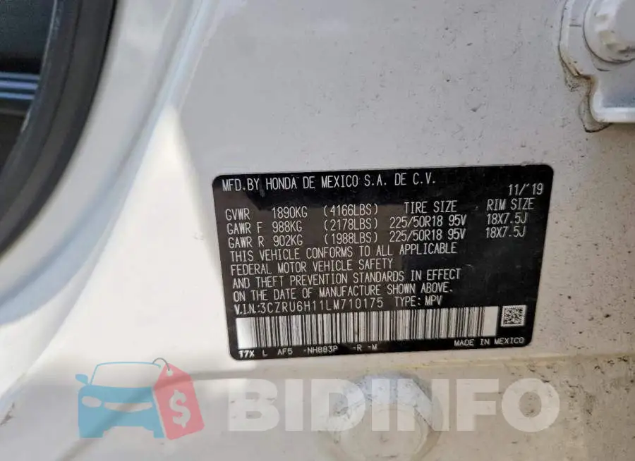 3CZRU6H11LM710175 Photo# 12