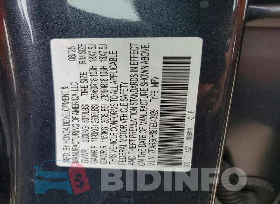 7FARS6H88TE043929 Photo# 13