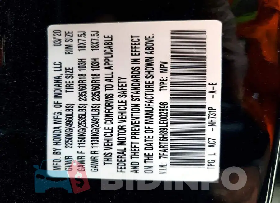 7FART6H89LE002898 Photo# 14