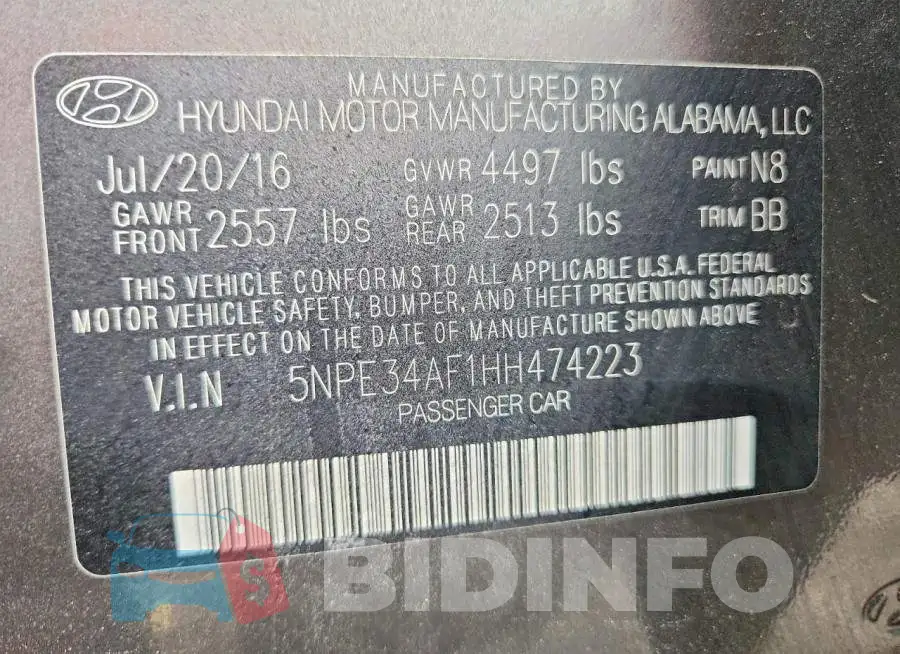 5NPE34AF1HH474223 Photo# 12