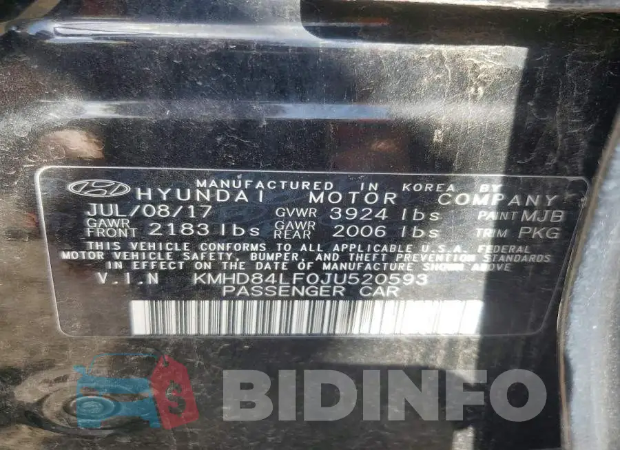 KMHD84LF0JU520593 Photo# 12
