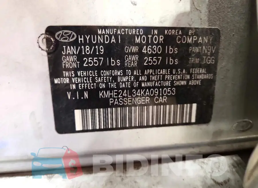KMHE24L34KA091053 Photo# 12