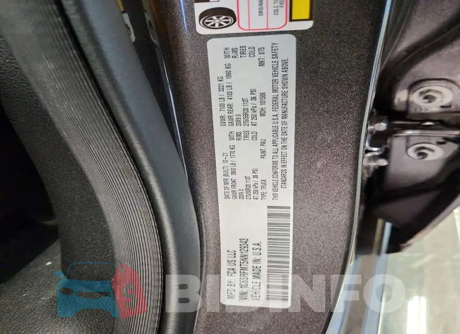1C6SRFMT5NN129343 Photo# 13