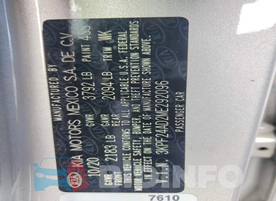 3KPF24AD2ME292096 Photo# 12