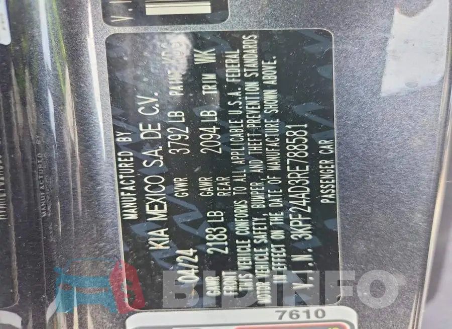 3KPF24AD3RE788581 Photo# 13