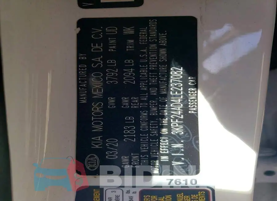 3KPF24AD4LE237082 Photo# 12