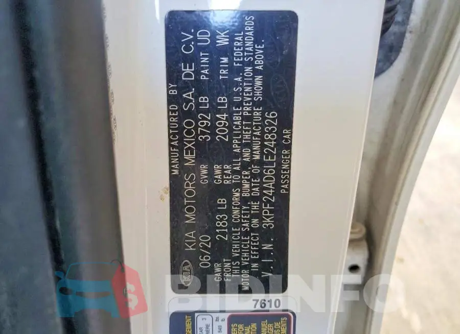 3KPF24AD6LE248326 Photo# 12