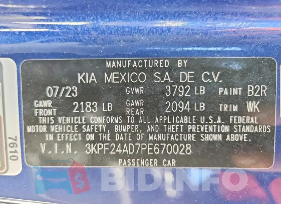 3KPF24AD7PE670028 Photo# 13