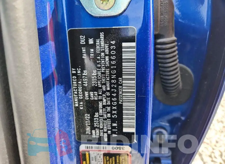 5XXG64J28NG166034 Photo# 13