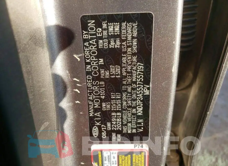 KNDJP3A55J7557197 Photo# 12