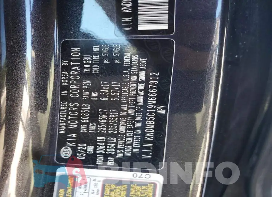 KNDMB5C19M6667312 Photo# 13