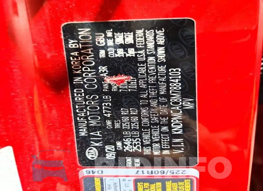 KNDPMCAC8M7884103 Photo# 13