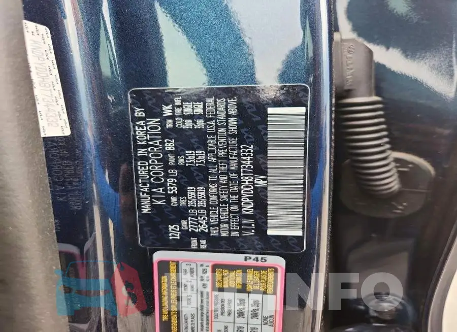 KNDPYDDH8T7344332 Photo# 14