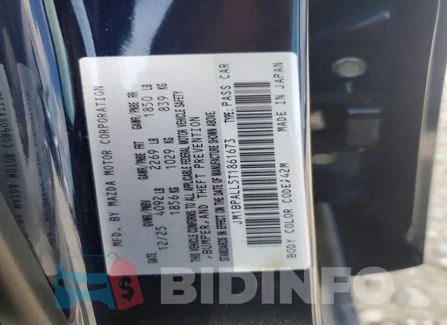 JM1BPALL5T1861673 Photo# 12
