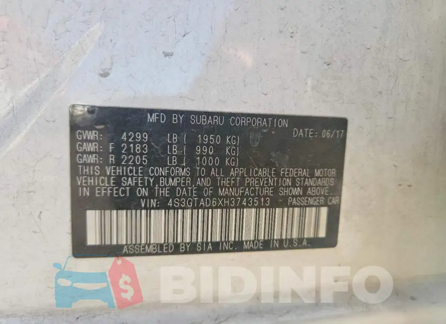 4S3GTAD6XH3743513 Photo# 13