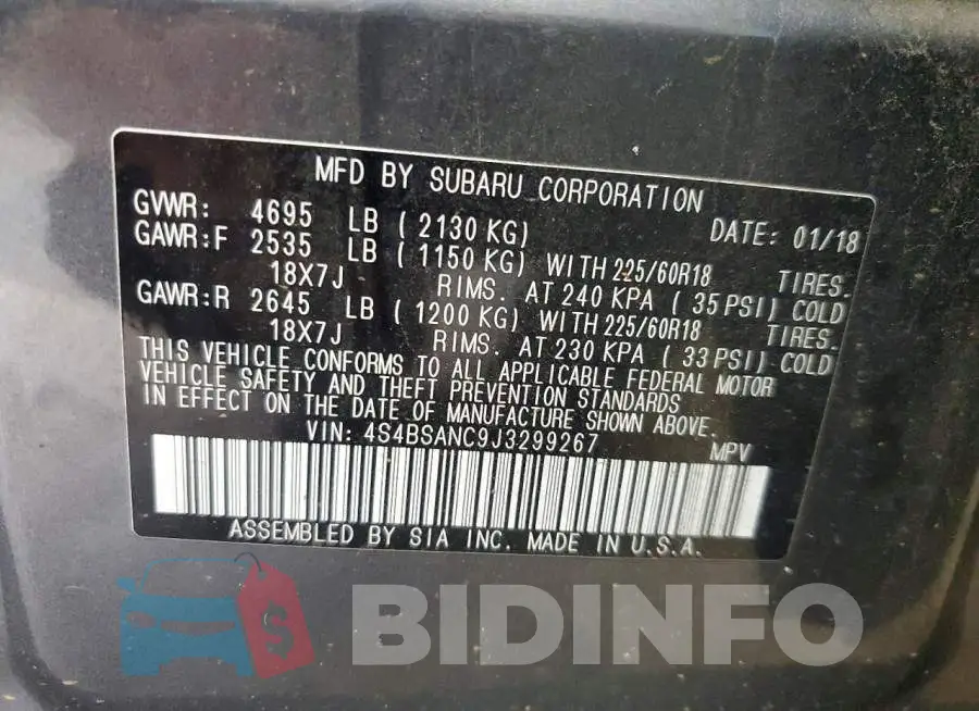 4S4BSANC9J3299267 Photo# 13