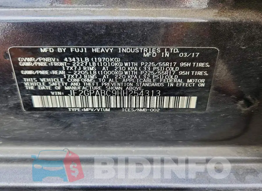 JF2GPABC9HH254313 Photo# 13