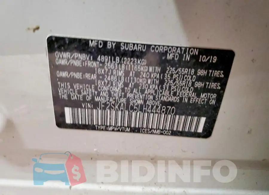 JF2SKALC5LH444870 Photo# 14