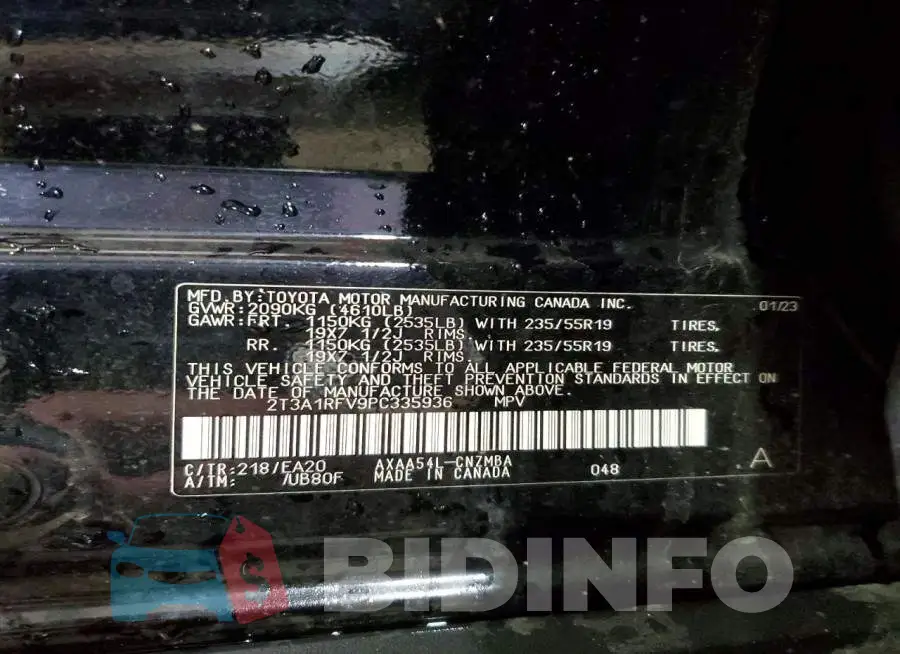 2T3A1RFV9PC335936 Photo# 14