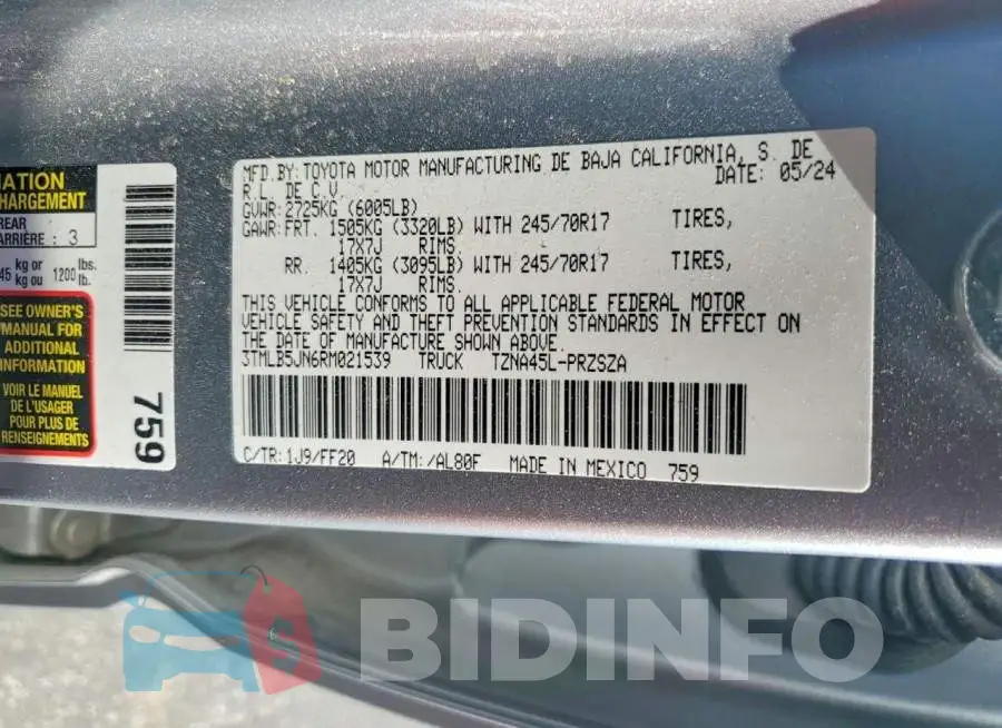 3TMLB5JN6RM021539 Photo# 12