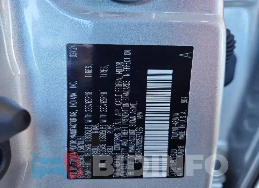 5TDKDRAH2RS537436 Photo# 13