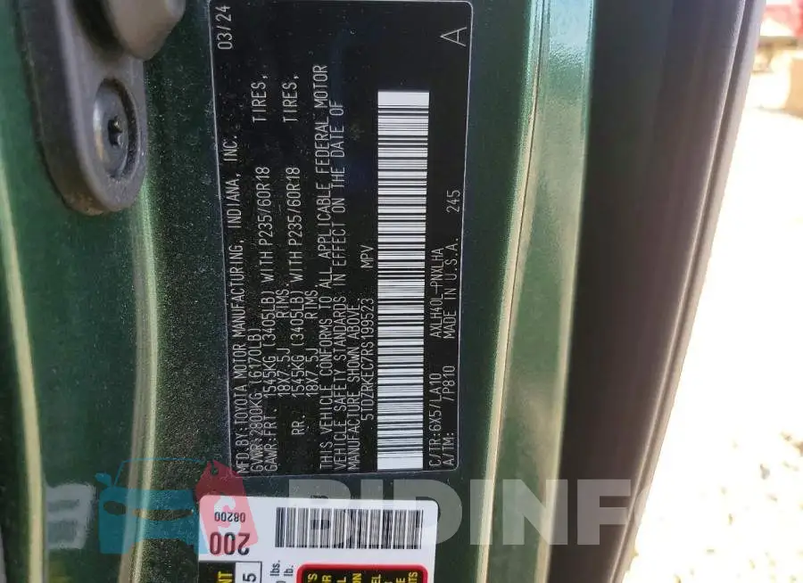 5TDZRKEC7RS199523 Photo# 14