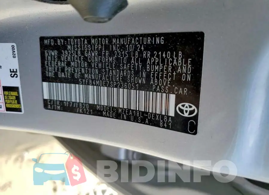 5YFB4MDE7SP236051 Photo# 12