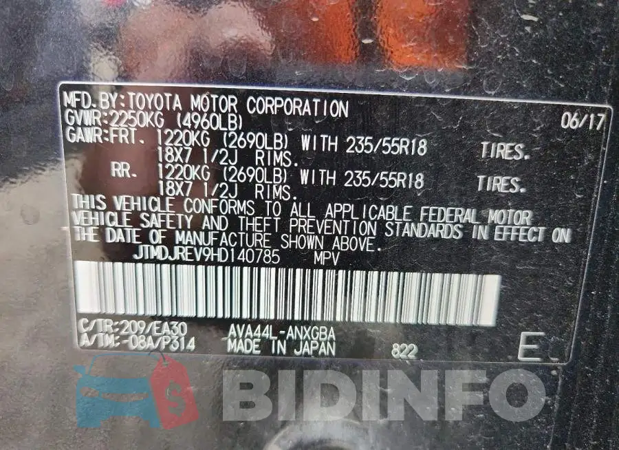 JTMDJREV9HD140785 Photo# 14