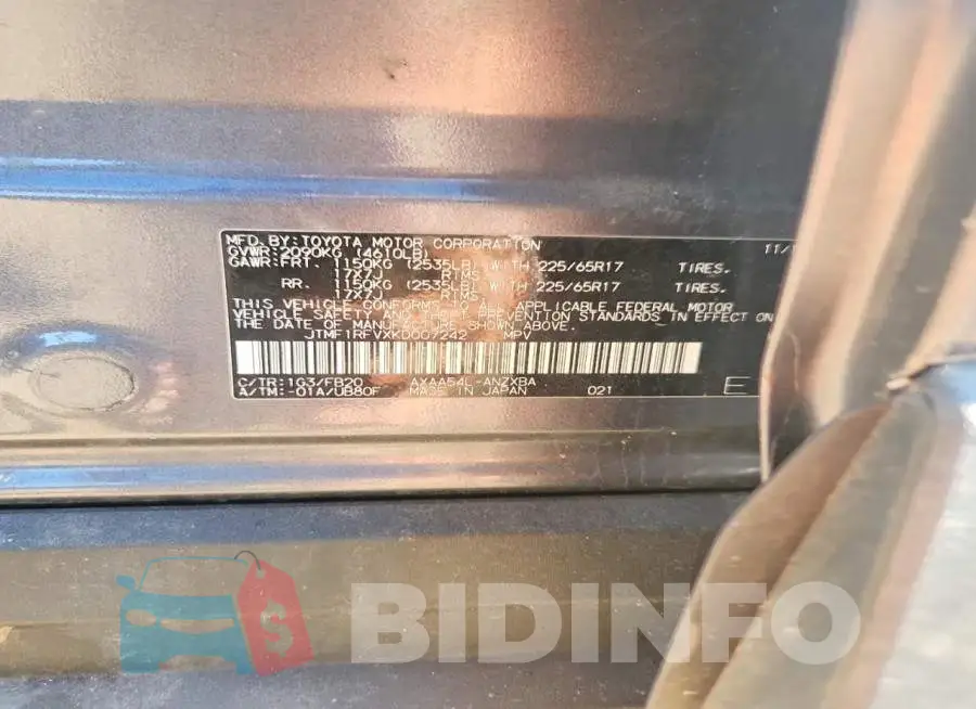 JTMF1RFVXKD007242 Photo# 12