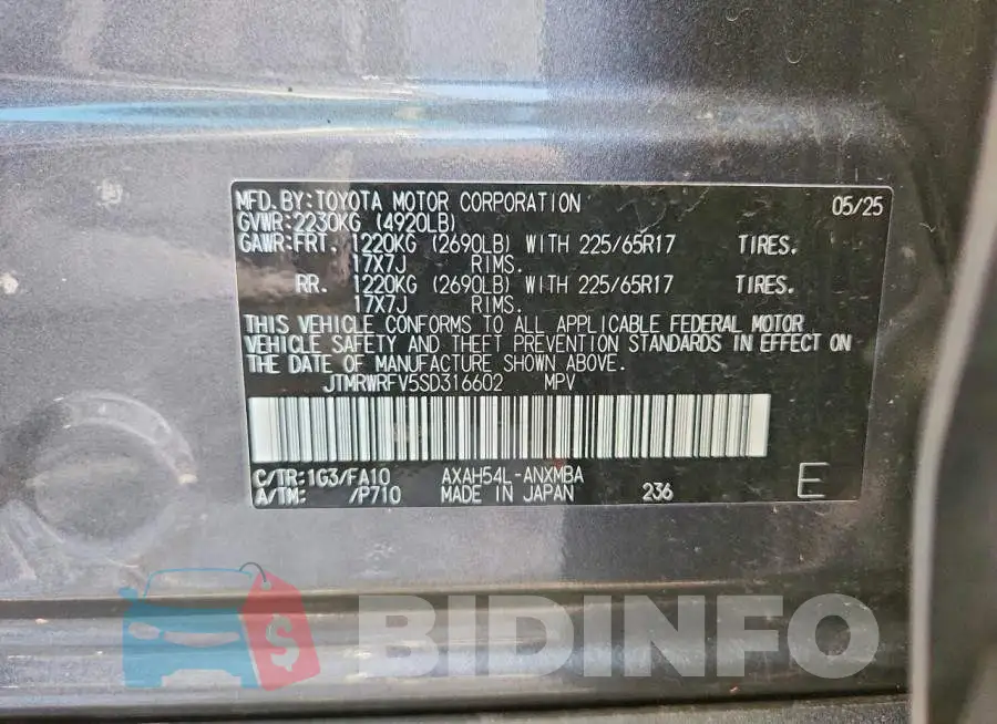 JTMRWRFV5SD316602 Photo# 12