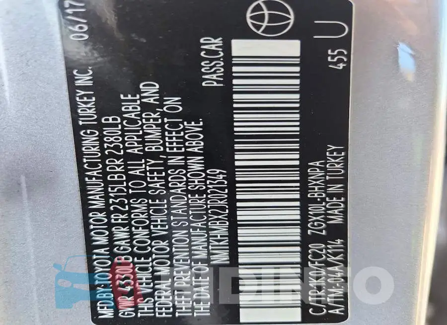 NMTKHMBX2JR021349 Photo# 14