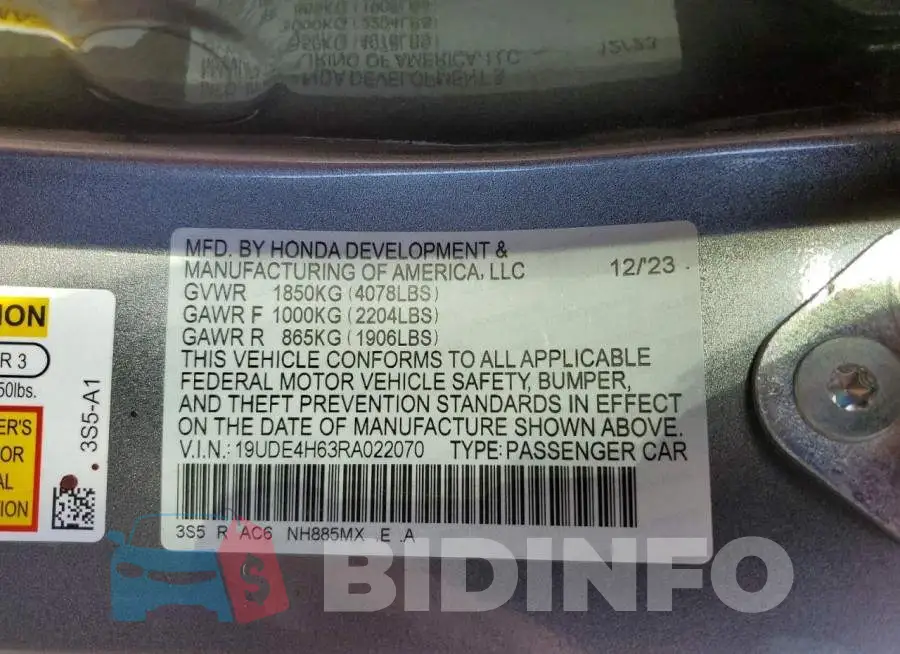 19UDE4H63RA022070 Photo# 13