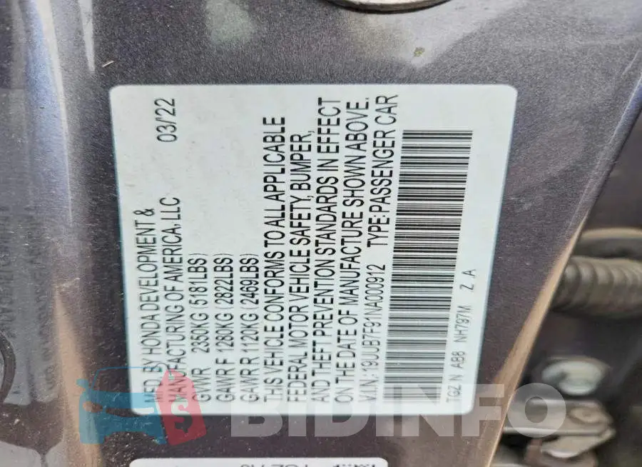 19UUB7F91NA000912 Photo# 12