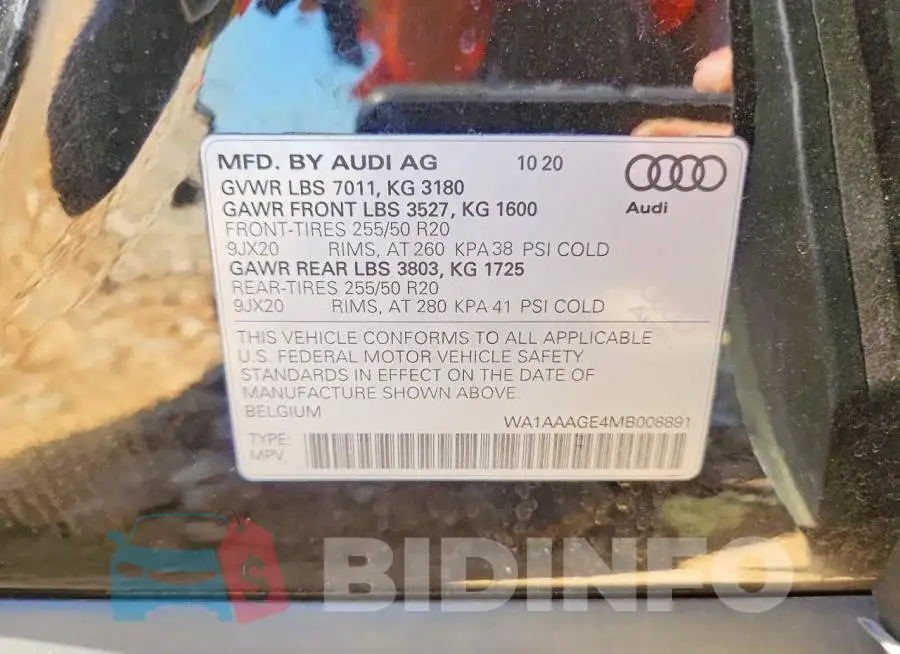 WA1AAAGE4MB008891 Photo# 13